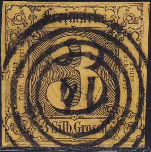 Thurn und Taxis 1852-1858 Mi.-Nr. 6 b - gestempelt