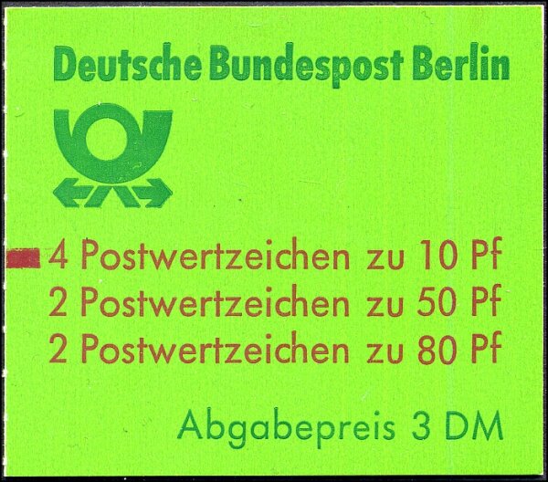 Berlin 1989 Mi.-Nr. MH 14  mZB - postfrisch