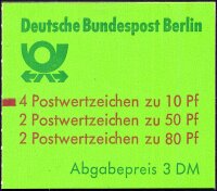 Berlin 1989 Mi.-Nr. MH 14  mZB - postfrisch