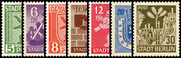 S B Z 1945 Mi.-Nr. 1-7 A - postfrisch