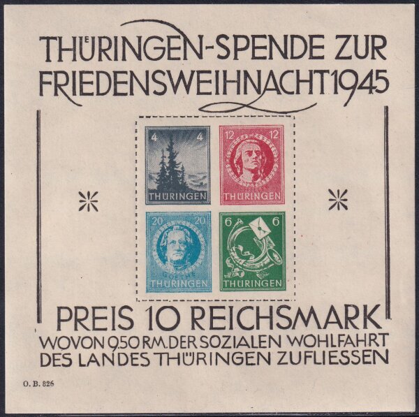 S B Z 1945 Block 2x FA - postfrisch