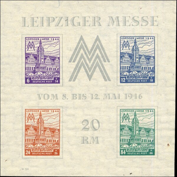 S B Z 1946 Block 5 X - postfrisch