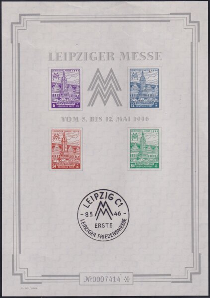 S B Z 1946 Block 5 S - postfrisch