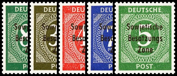 S B Z 1948 Mi.-Nr. 207-211 - postfrisch