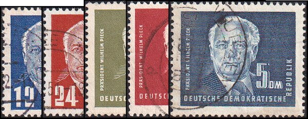 DDR 1950 Mi.-Nr. 251-255 - gestempelt