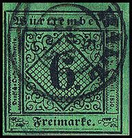 Württemberg 1851 Mi.-Nr. 3 - gestempelt