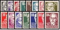 DDR 1952 Mi.-Nr. 327-341 - postfrisch