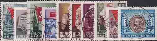 DDR 1953 Mi.-Nr. 344-353 - gestempelt