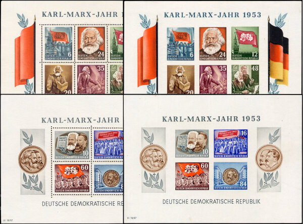 DDR 1953 Block 8-9 A+B - postfrisch