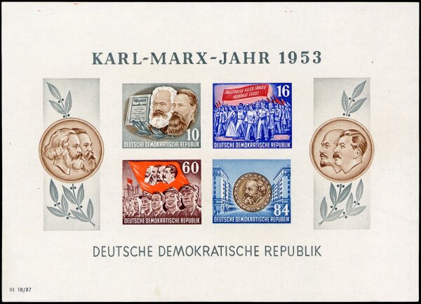 DDR 1953 Block 9 B - postfrisch