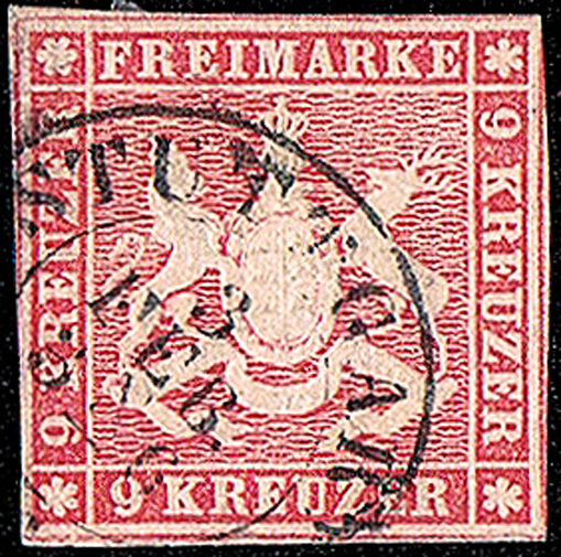 Württemberg 1857 Mi.-Nr. 9 - gestempelt