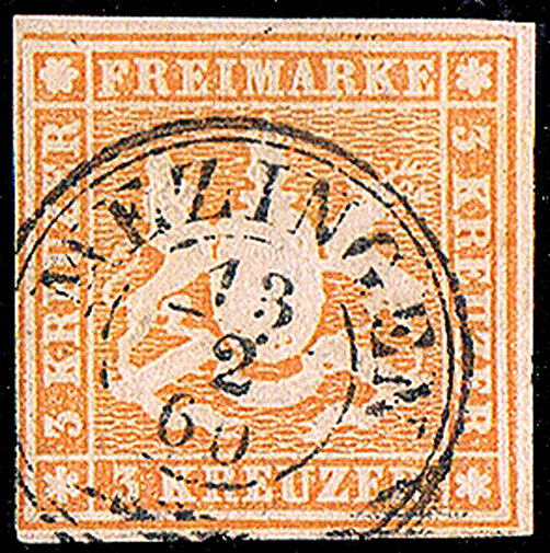 Württemberg 1859 Mi.-Nr. 12 - gestempelt