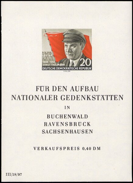 DDR 1956 Block 14 - postfrisch