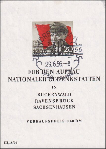 DDR 1956 Block 14 - gestempelt