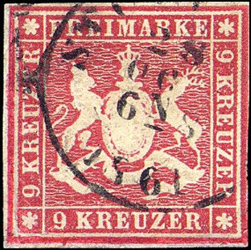 Württemberg 1859 Mi.-Nr. 14 - gestempelt