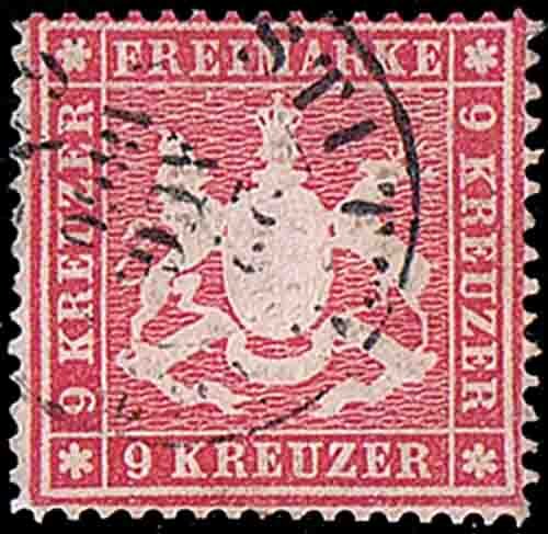 Württemberg 1861 Mi.-Nr. 19 xa - gestempelt