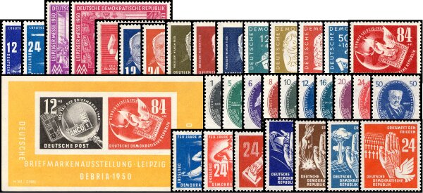 DDR Jahrgang 1950 - postfrisch