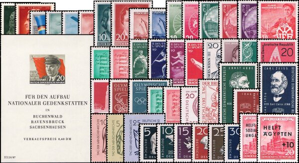 DDR Jahrgang 1956 - postfrisch