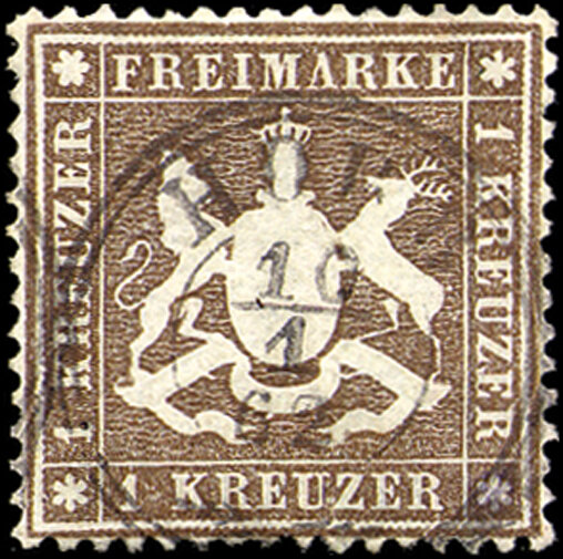 Württemberg 1861 Mi.-Nr. 16 yb - gestempelt