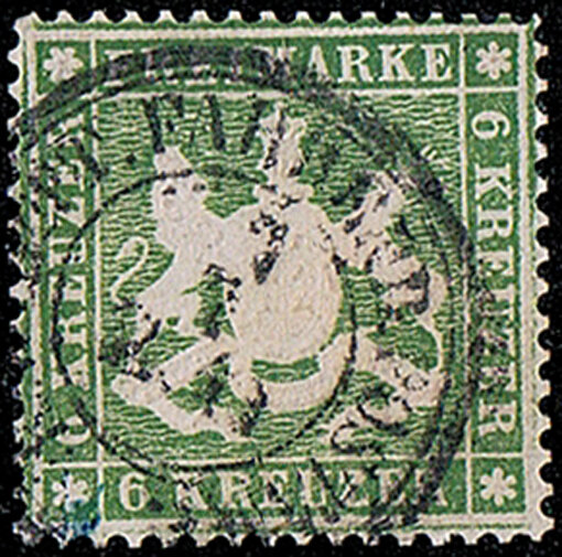 Württemberg 1861 Mi.-Nr. 18 ya - gestempelt