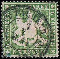 Württemberg 1861 Mi.-Nr. 18 ya - gestempelt
