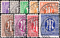Bizone 1945 Mi.-Nr. 1-9 - gestempelt