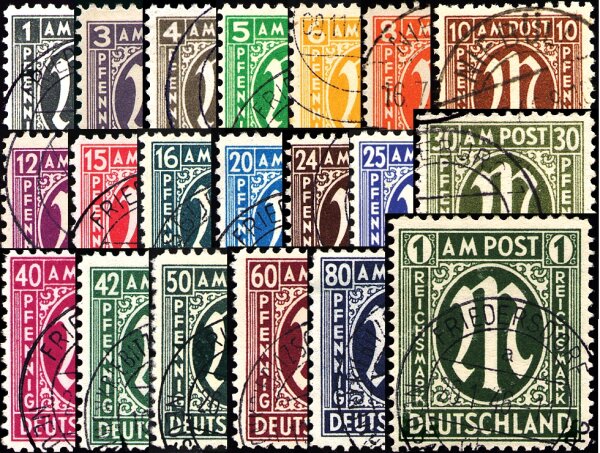 Bizone 1945 Mi.-Nr. 16-35 - gestempelt