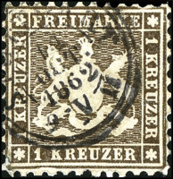 Württemberg 1862  Mi.-Nr. 21 - gestempelt