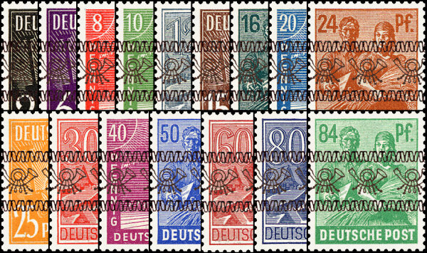 Bizone 1948 Nr. 36-51 I - postfrisch