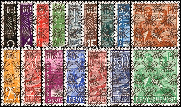 Bizone 1948 Nr. 36-51 II - postfrisch
