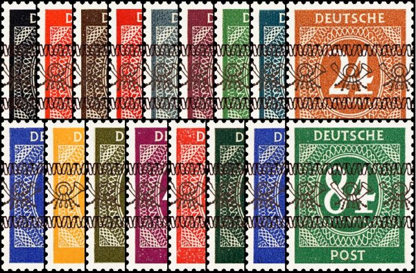 Bizone 1948 Nr. 52-68 I - postfrisch geprüft BPP