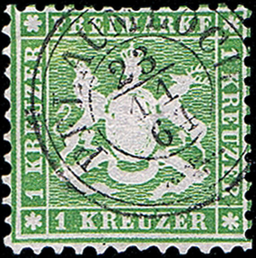 Württemberg 1863  Mi.-Nr. 25 a - gestempelt