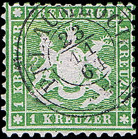 Württemberg 1863  Mi.-Nr. 25 a - gestempelt