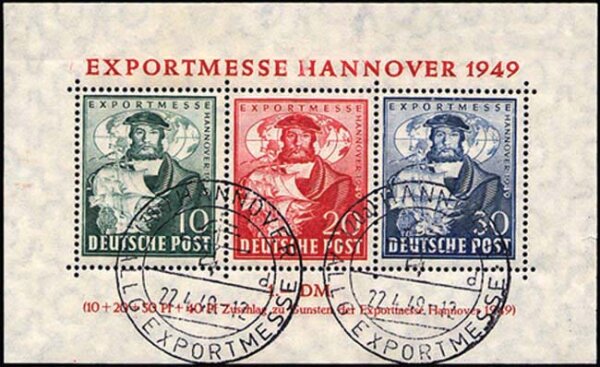 Bizone 1949 Block 1a - gestempelt