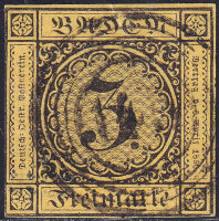 Baden 1851 Mi.-Nr. 2 a - gestempelt