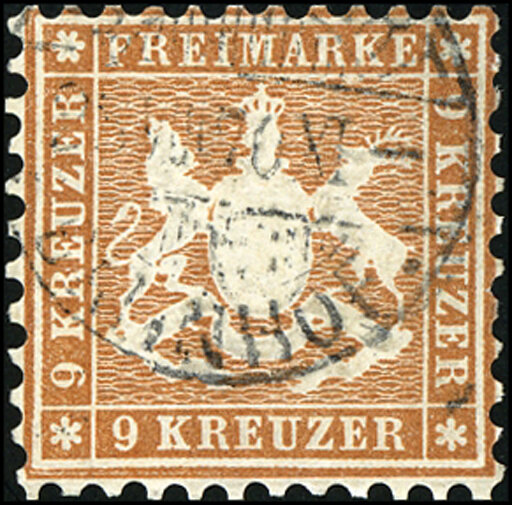 Württemberg 1863 Mi.-Nr. 28 b - gestempelt