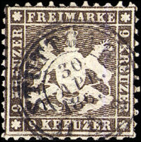 Württemberg 1863 Mi.-Nr. 28 d - gestempelt