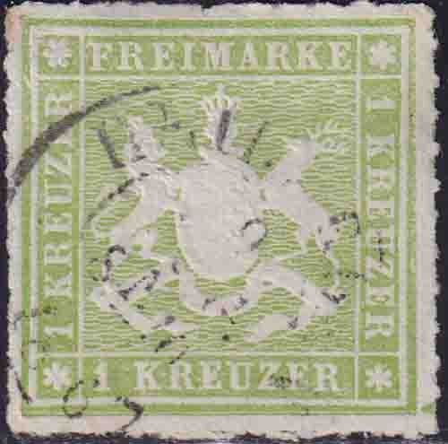 Württemberg 1865  Mi.-Nr. 30 - gestempelt
