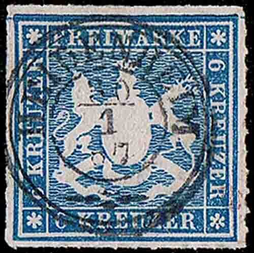 Württemberg 1865 Mi.-Nr. 32 b - gestempelt