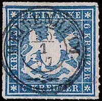 Württemberg 1865 Mi.-Nr. 32 b - gestempelt