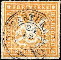 Württemberg 1865  Mi.-Nr. 34 - gestempelt