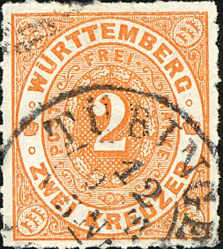 Württemberg 1869  Mi.-Nr. 37 - gestempelt