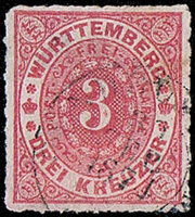 Württemberg 1869  Mi.-Nr. 38 - gestempelt