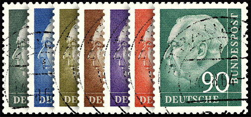 BRD 1957 Mi.-Nr. 259-265 - gestempelt