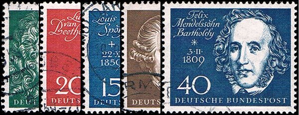 BRD 1959 Mi.-Nr. 315-319 - gestempelt