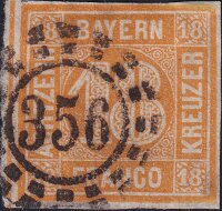 Bayern 1850 Mi.-Nr. 7 - gestempelt