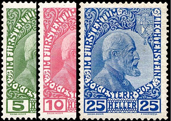 Liechtenstein 1912 Mi.-Nr. 1-3 x - ungestempelt