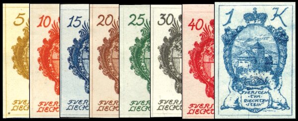 Liechtenstein 1920 Mi.-Nr. 17-24 - ungestempelt