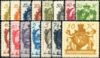 Liechtenstein 1920 Mi.-Nr. 25-39 - ungestempelt