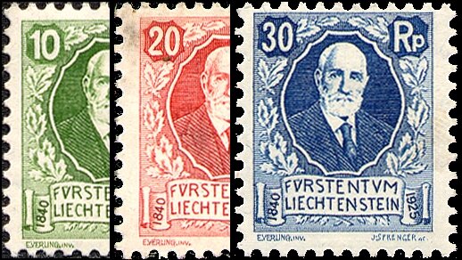 Liechtenstein 1925 Mi.-Nr. 72-74 - ungestempelt